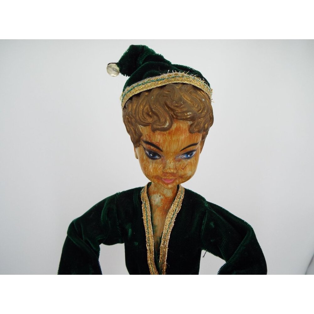 Vintage MCM Hollywood Regency 18" Pixie Elf Sculpture Figurine Hong Kong - Picture 3 of 15